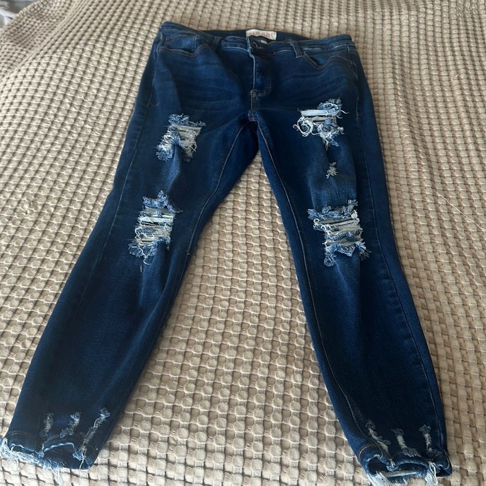 Haute curve distressed jeans